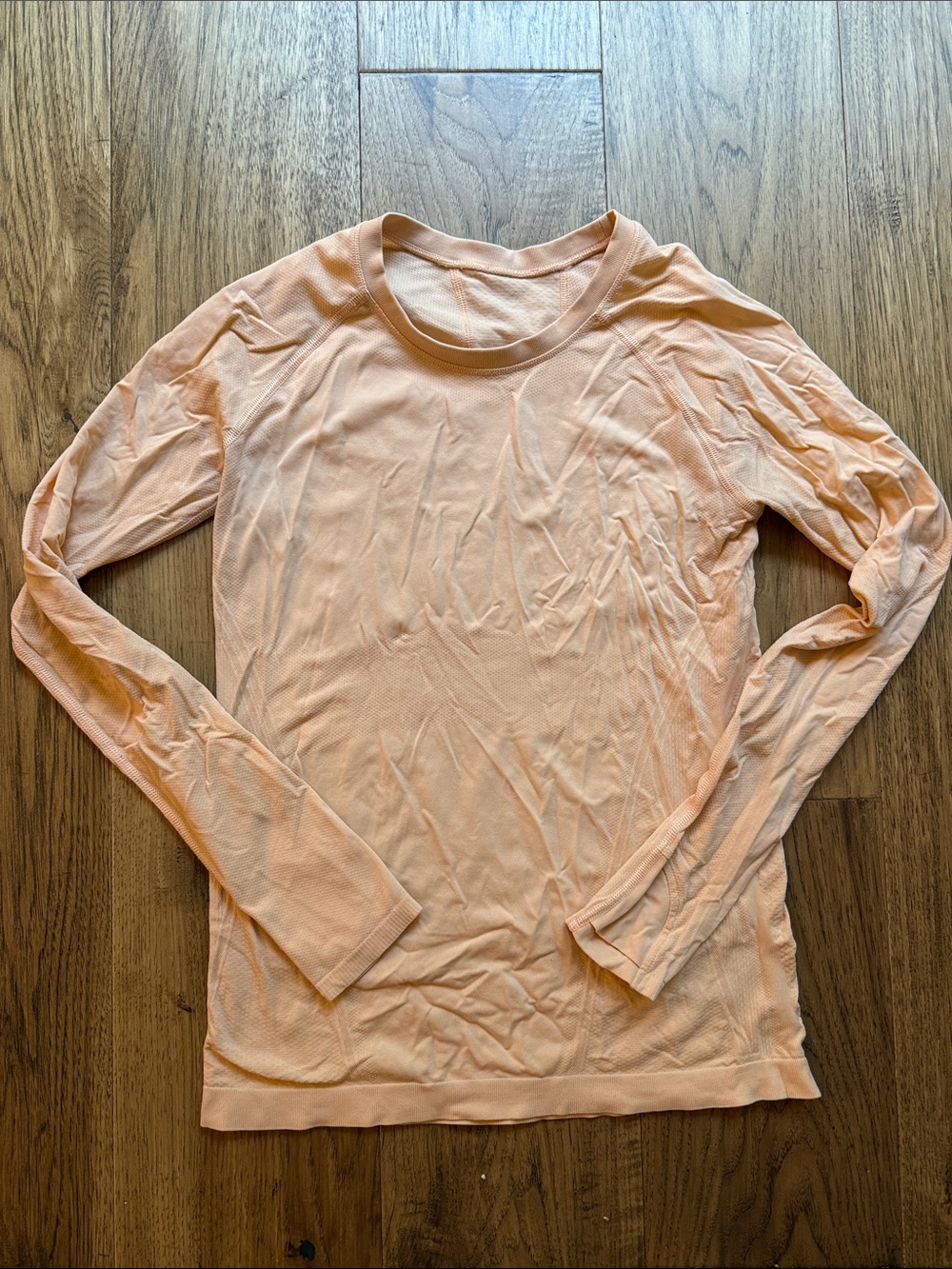Athleta Peach Crewneck Long-Sleeve Top